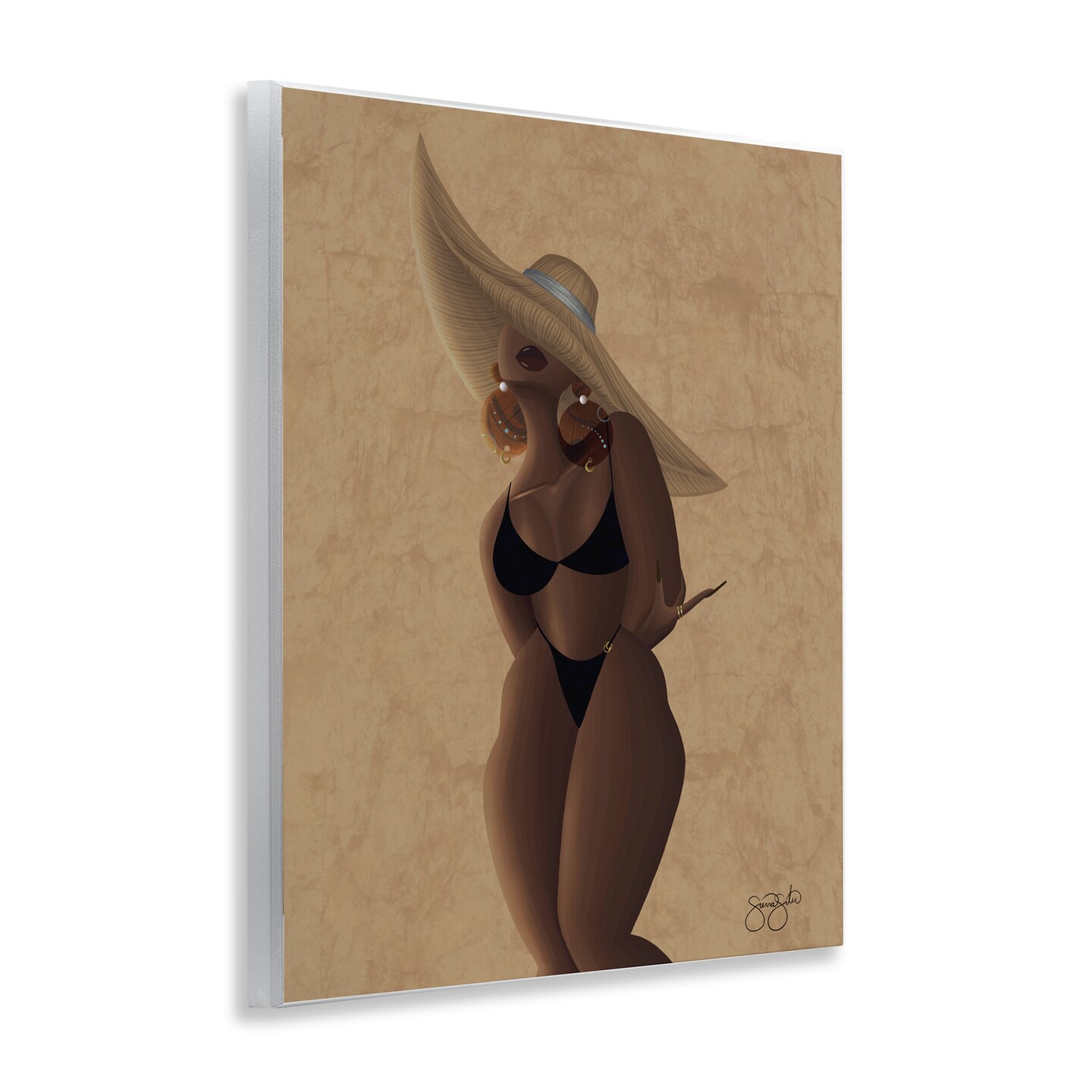 Stupell Industries Black Sahara Portrait Wall Plaque, design by Sierra Siler