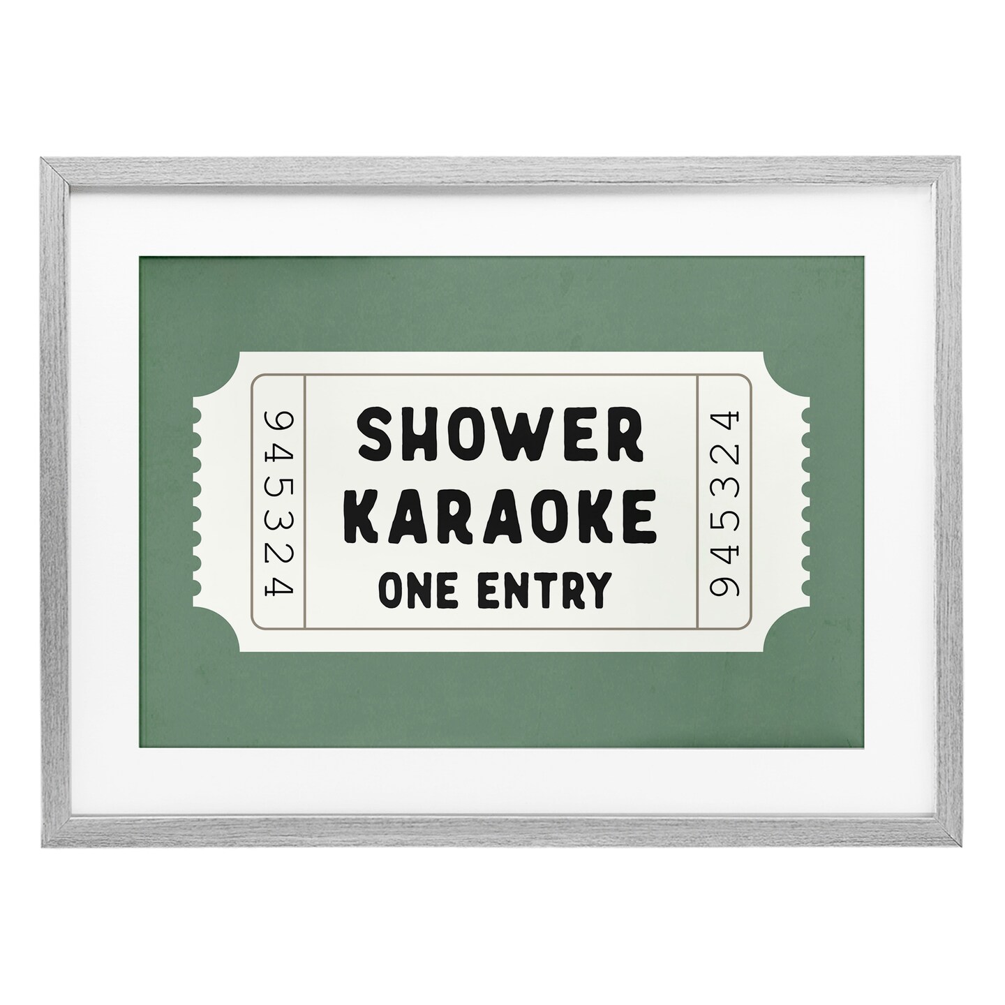 Stupell Industries Shower Karaoke Voucher Framed Print Under Glass, design by Lettered and Lined
