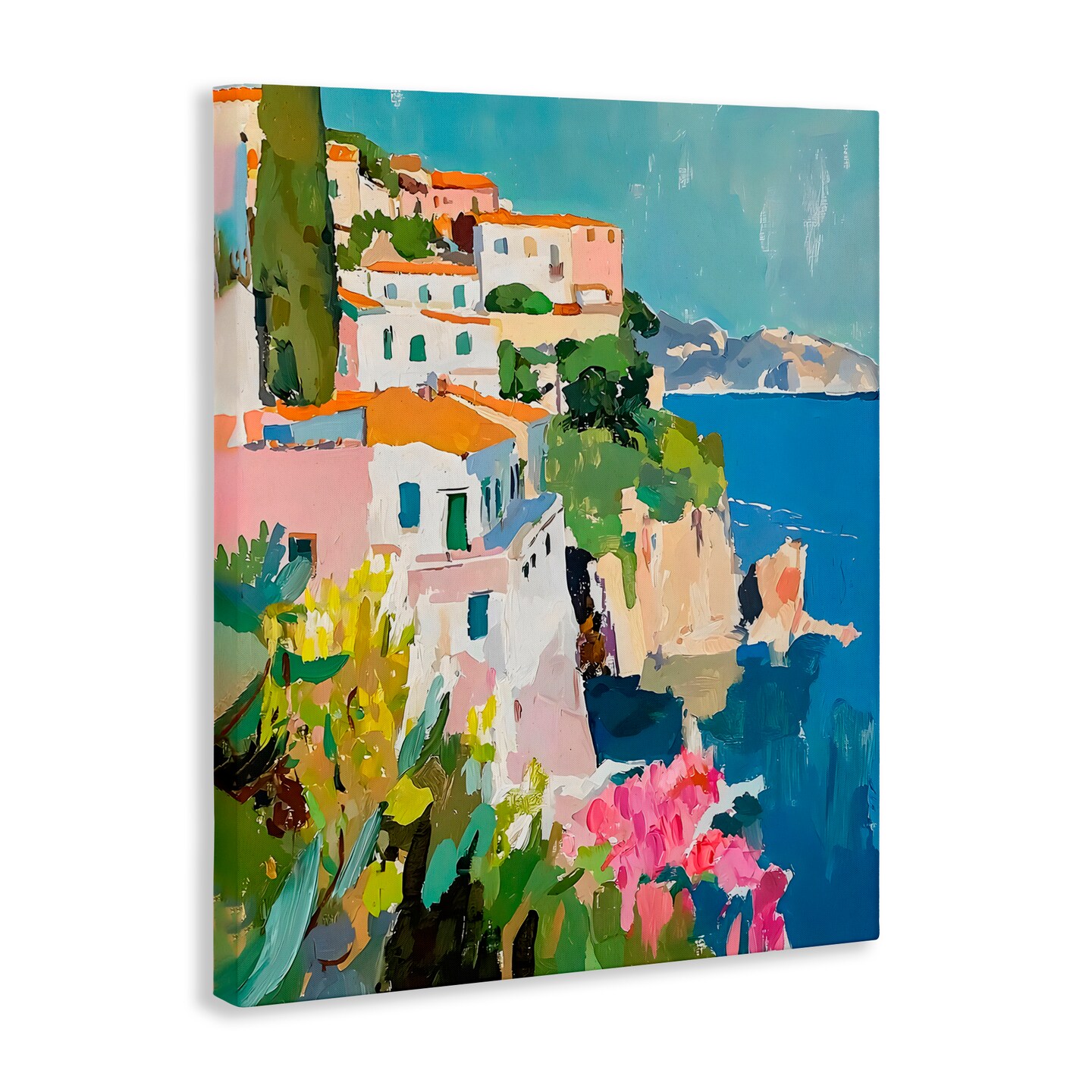 Stupell Industries Italian Coast Abstraction Canvas, design by Riley B