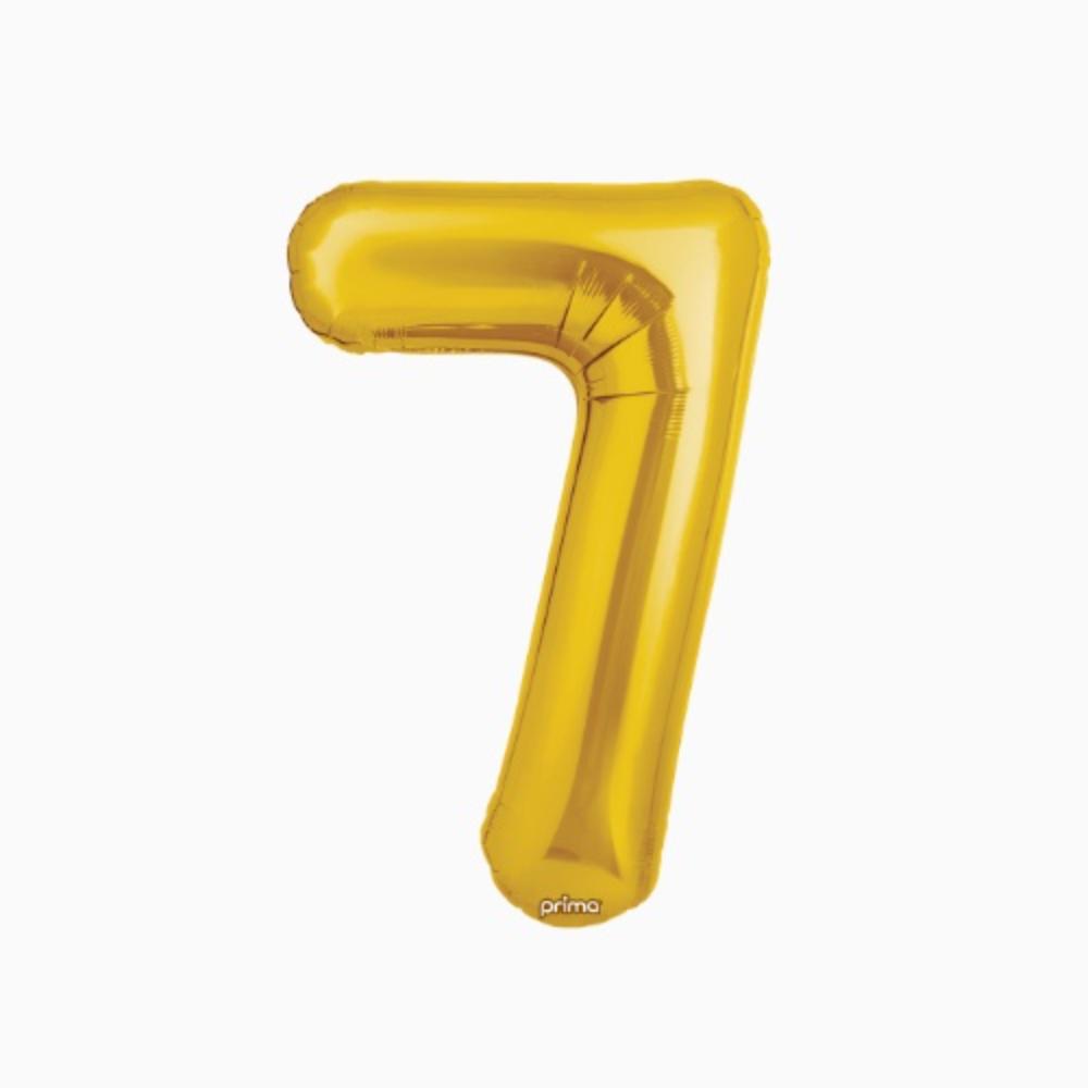 Prima - 34&#x22; - Gold - Foil Balloon Numbers