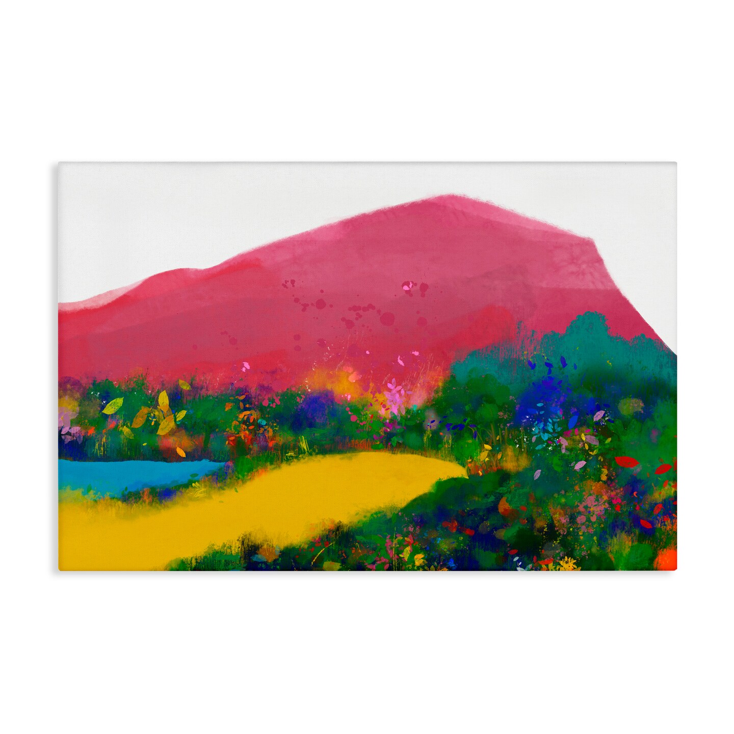 Stupell Industries The Pink Mountain Abstraction Canvas, design by ...