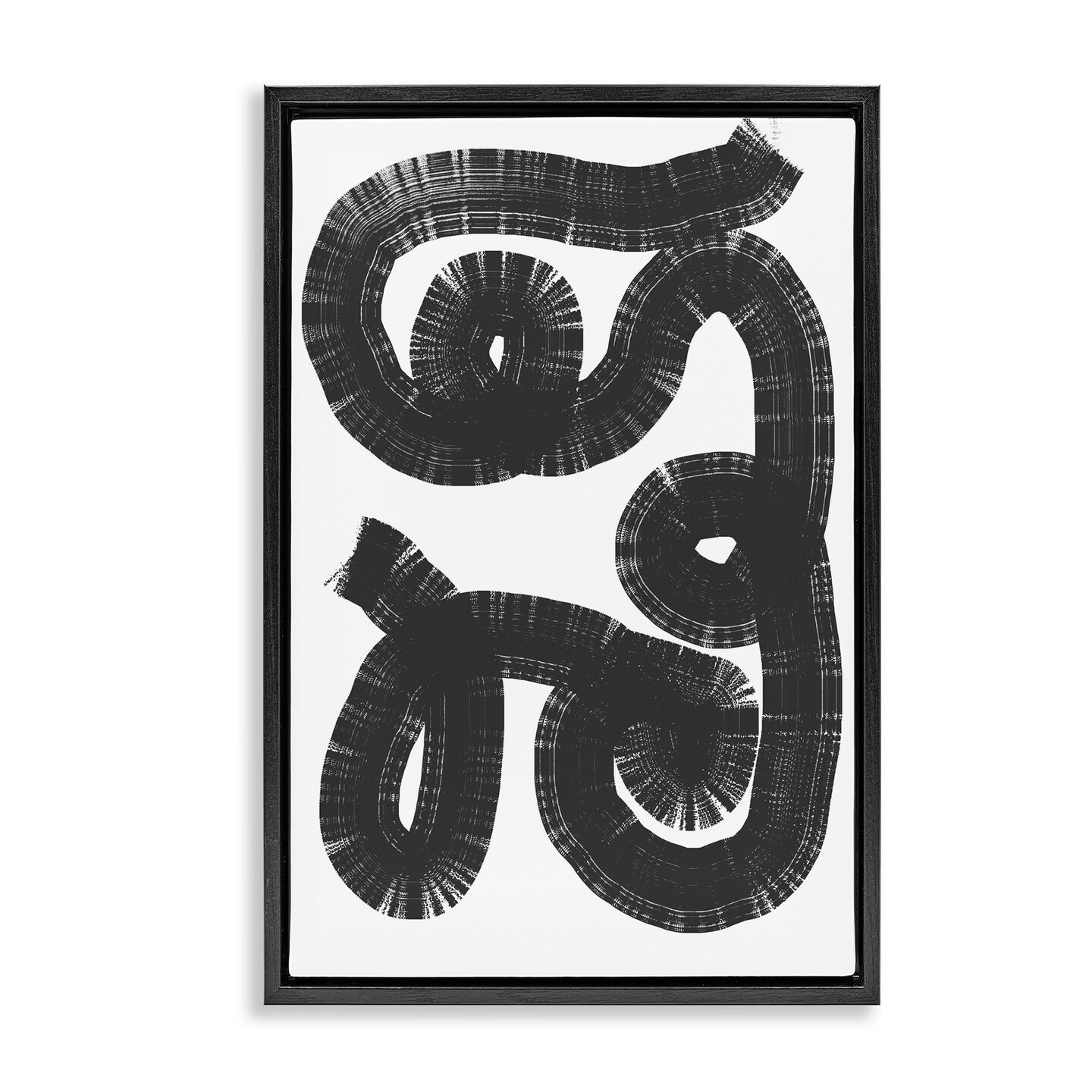 Stupell Industries Black And White Spiral Floating Frame, design by Anna Lischenko