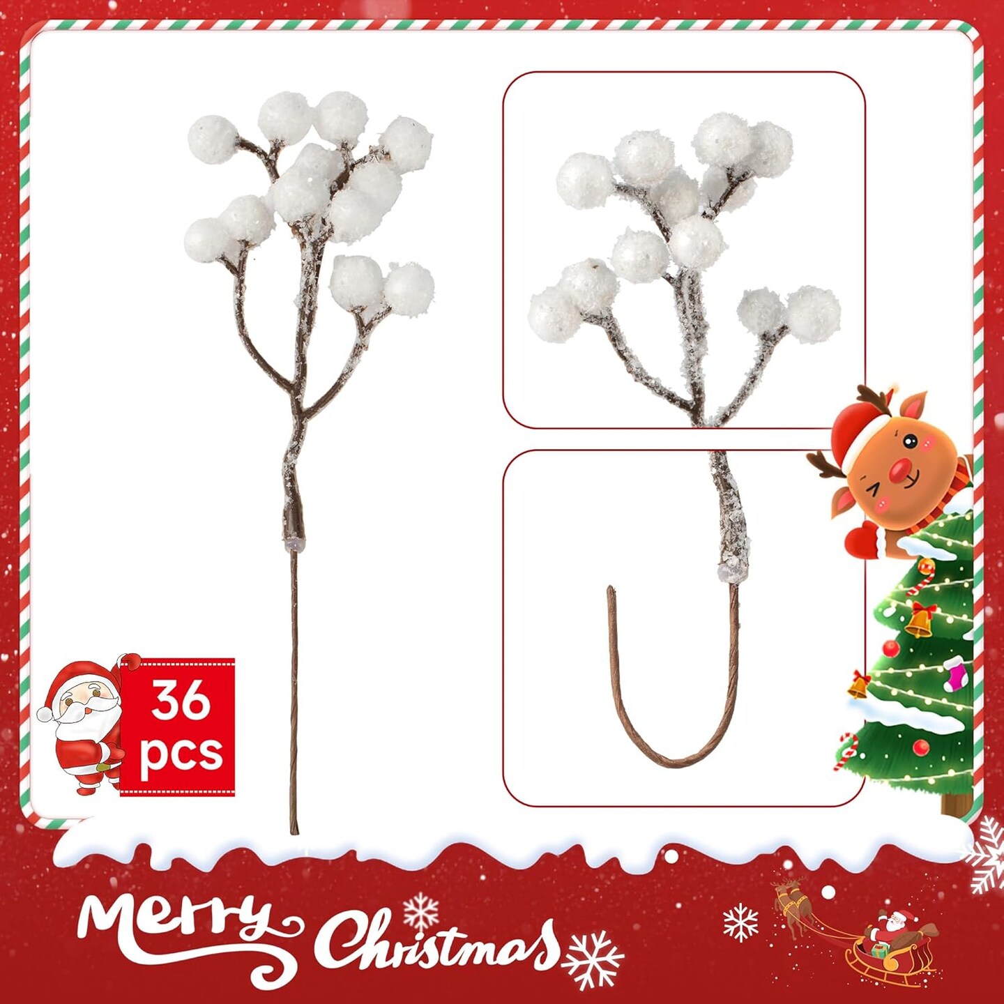 36 Pack Artificial Berry(White)