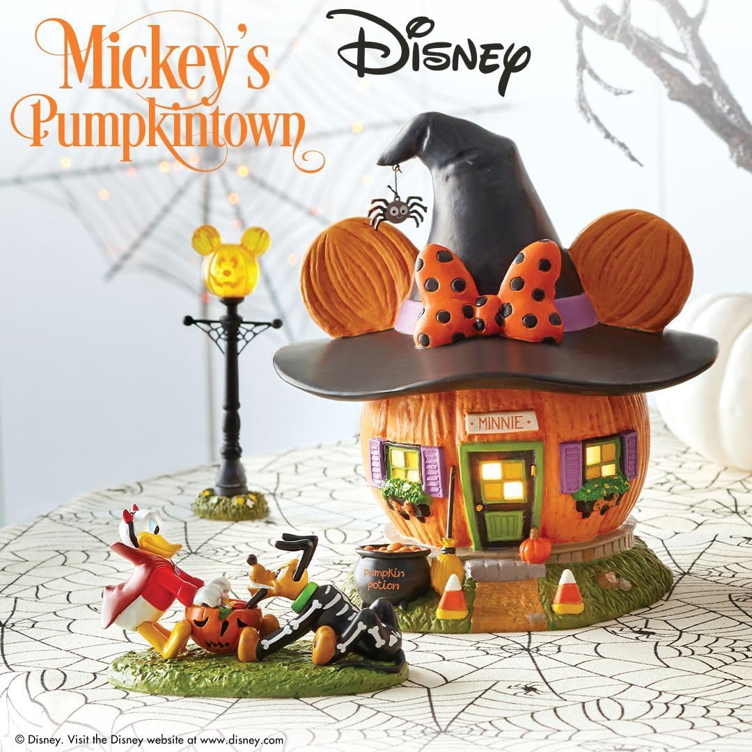 Halloween Disney Village Minnie Mouse Pumpkintown House - 7.76