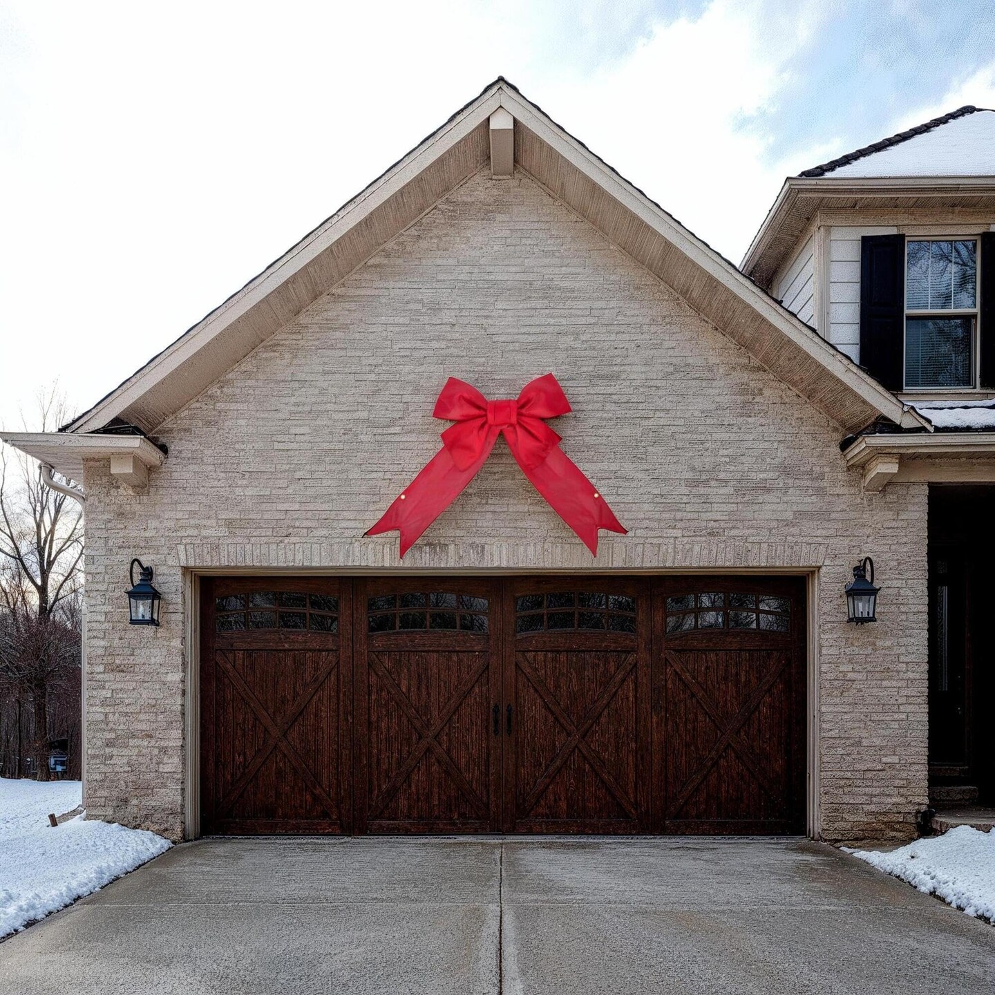 Vickerman 36&#x22; x 45&#x22; Red Nylon Outdoor Bow 9&#x22; Size - L130336