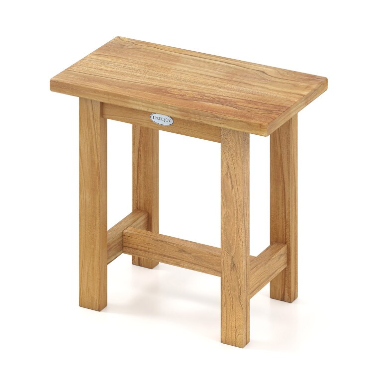 20 inch Teak Shower Bench Waterproof Shower Stool for Shaving Legs