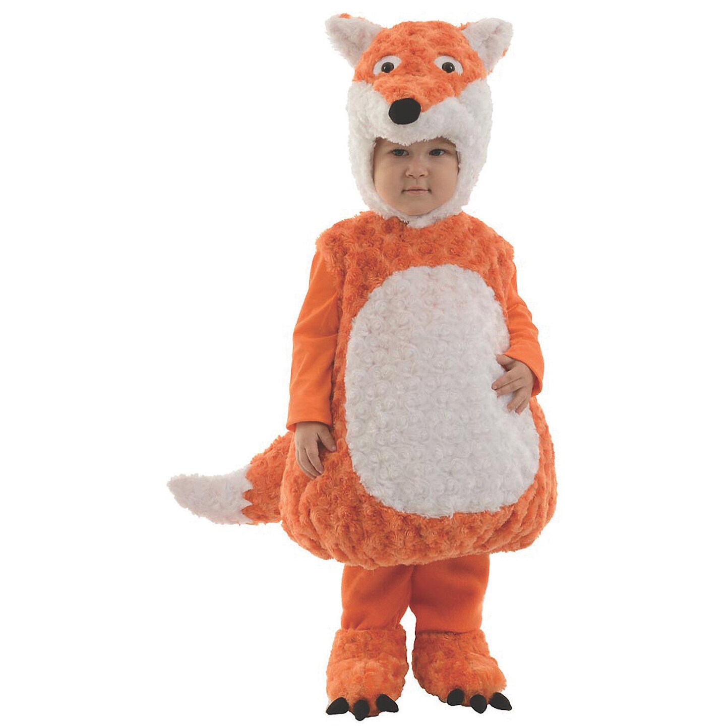 Toddler Adorable Plush Fox Costume with Tail Headpiece and Shoe Covers