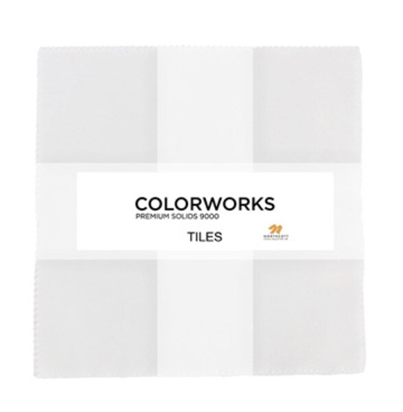 Colorworks 10" Square Pack (Layer Cake) in Superwhite by Northcott for Northcott (TCWWT42-10)