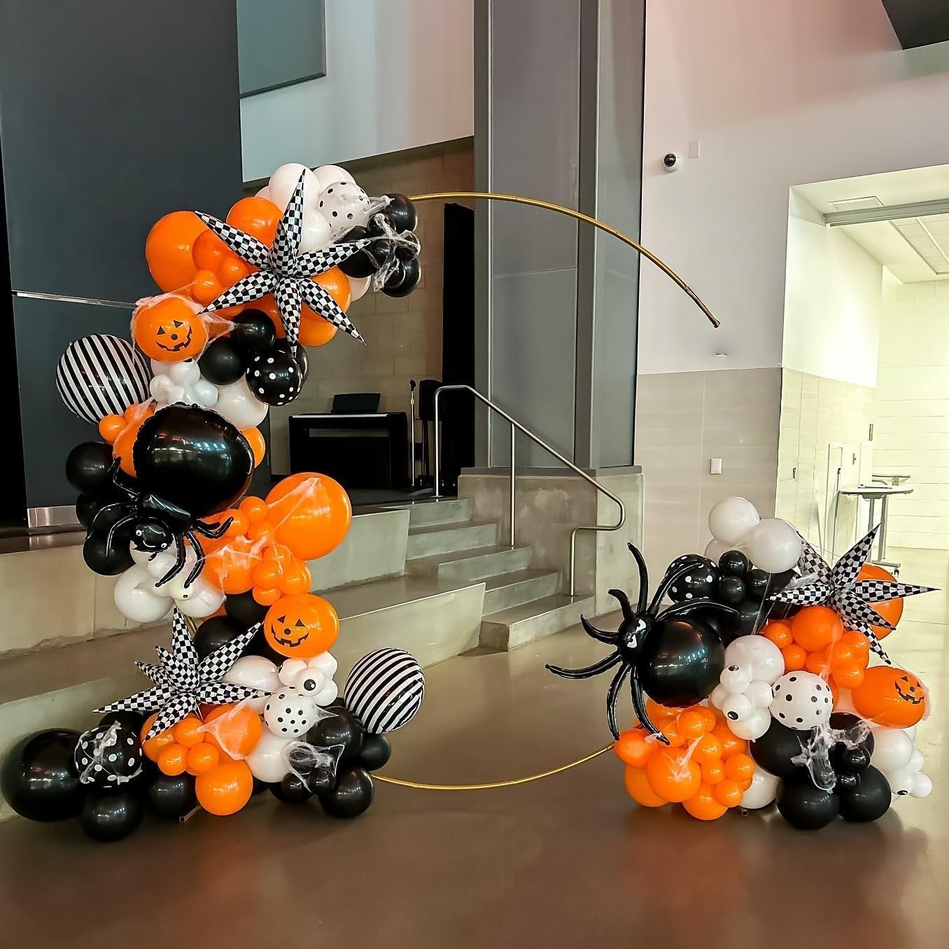 Halloween Boo Latex Balloon Arch Garland Kit (Orange Black White)