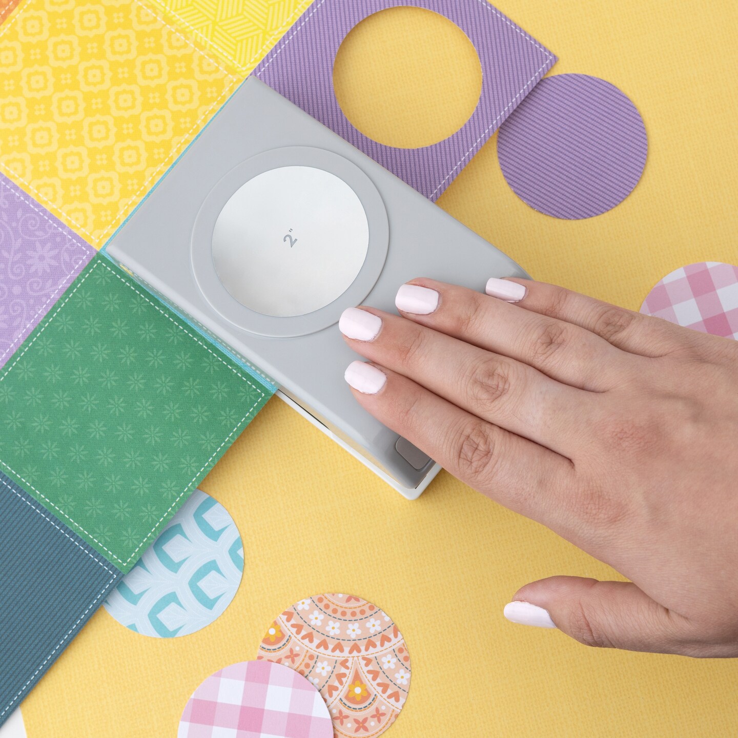 EK Tools Large Circle Punch, 2 inch with Safety Lock - Create Precise Circles with Paper or Cardstock - Hole Puncher for Handmade Cards, Scrapbooking, Gift Tags, DIY Cupcake Toppers, and Crafts