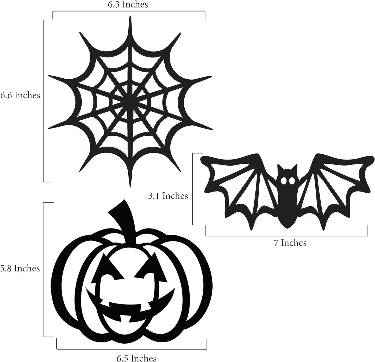 3 Sets Suncatchers Kid Craft with Tissue Papers Stained Glass Effect - 9 Cutouts (Halloween)