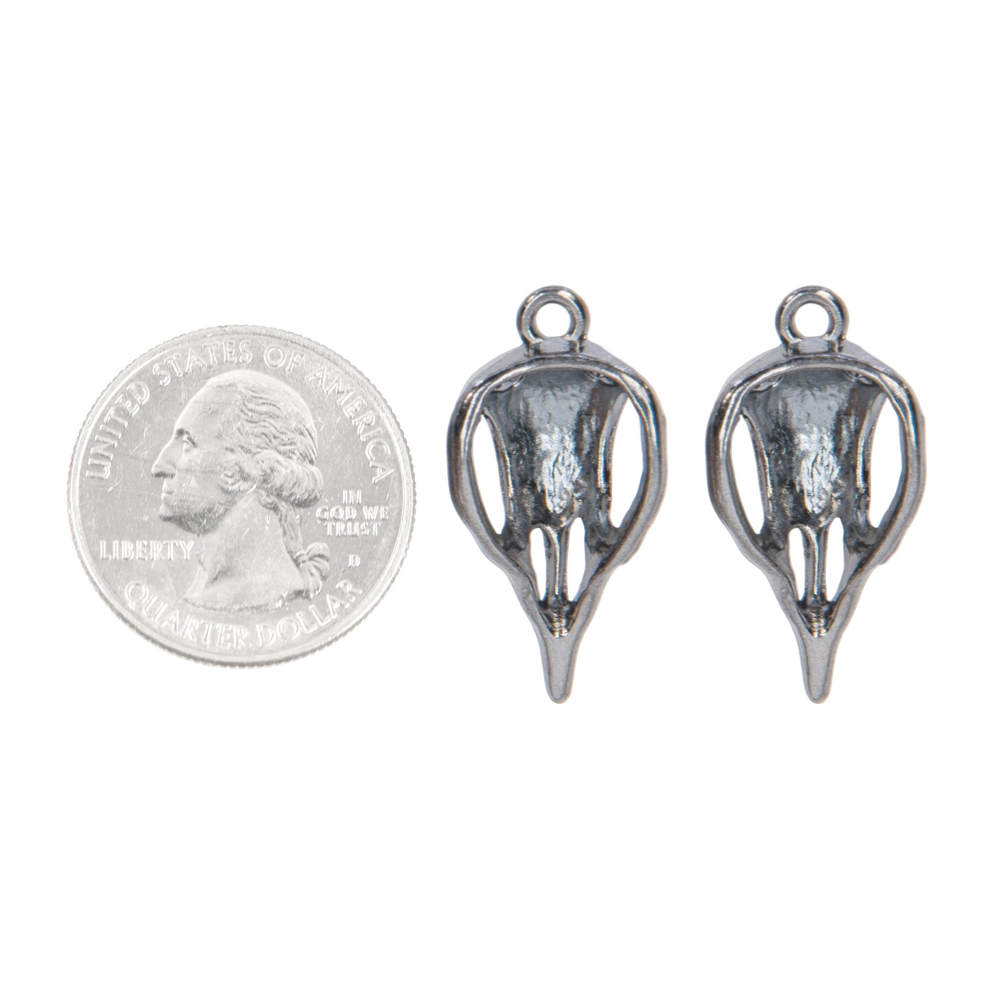 Gunmetal Finish Sparrow Pendant/Charms Set of Two Pendant/Charms - ZBN-C38