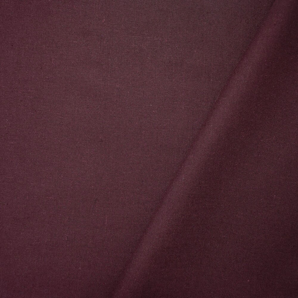 Deep Purple Viscose-Linen Solid Linen Look Woven Fabric By the Yard