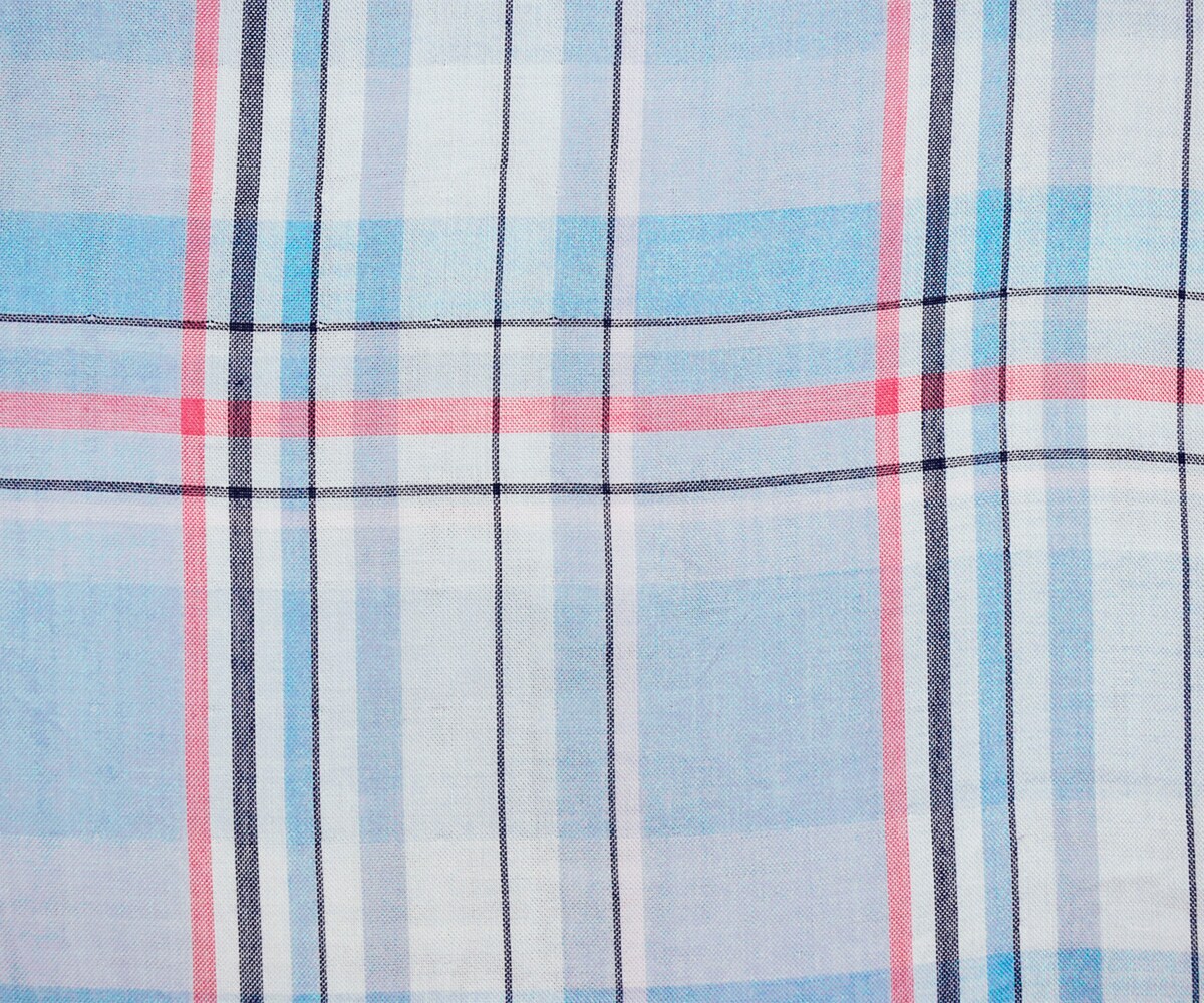 Pink-Blue-Multi Famous Maker Cotton Plaid Double Gauze Woven Fabric By the Yard