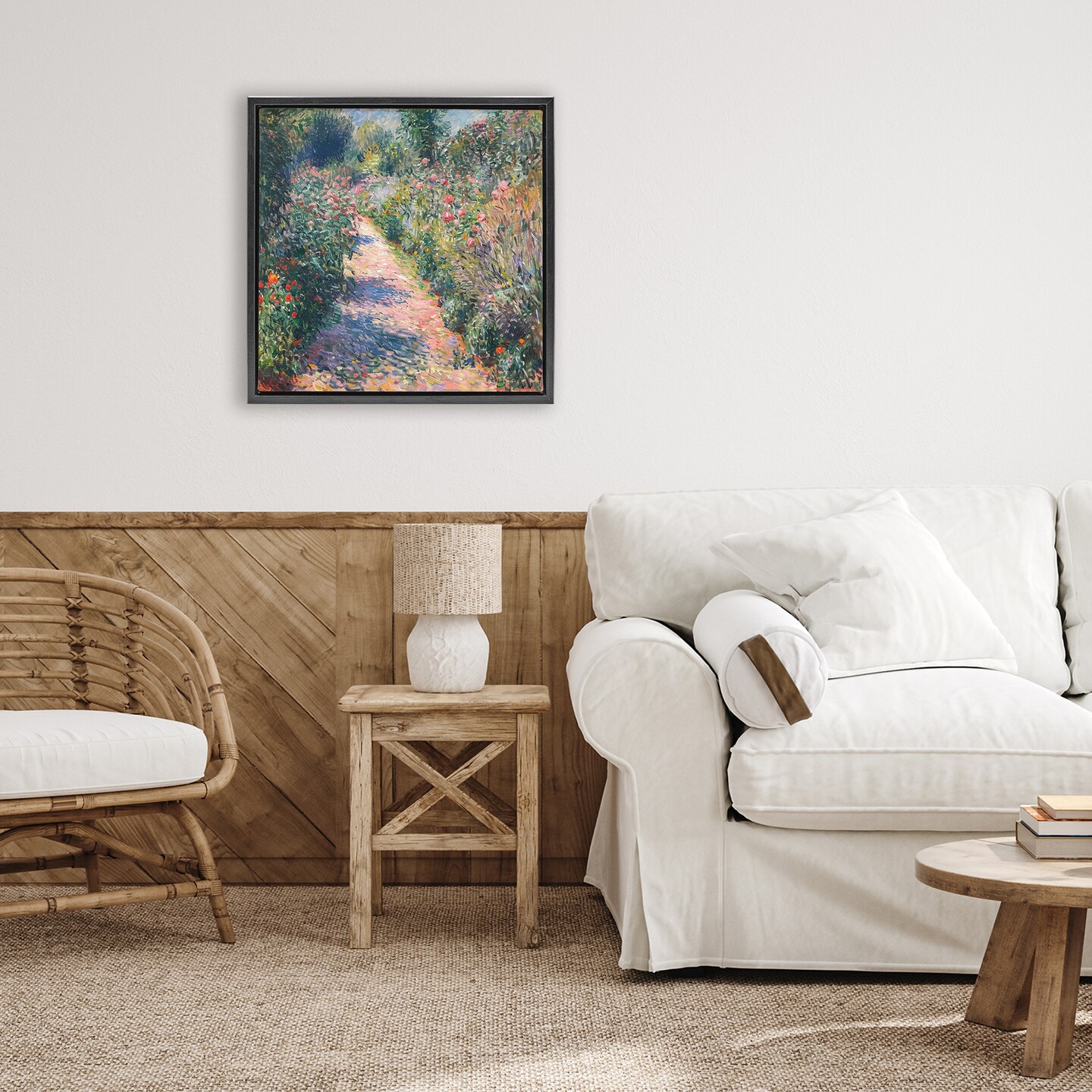 Stupell Industries Impressionist Wildflower Path Floating Frame, design by LSR Creative Studio