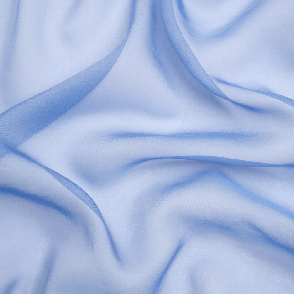 1 Yard Periwinkle Silk Voile Chiffon Like Fabric Lightweight Sheer, 54 Inches Wide