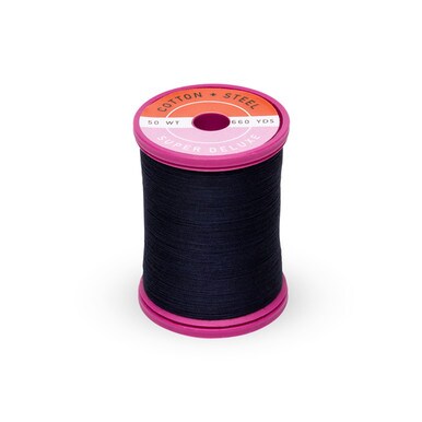 Cotton + Steel 50 Wt. Cotton Thread by Sulky - Dark Navy - 660 yd. Spool