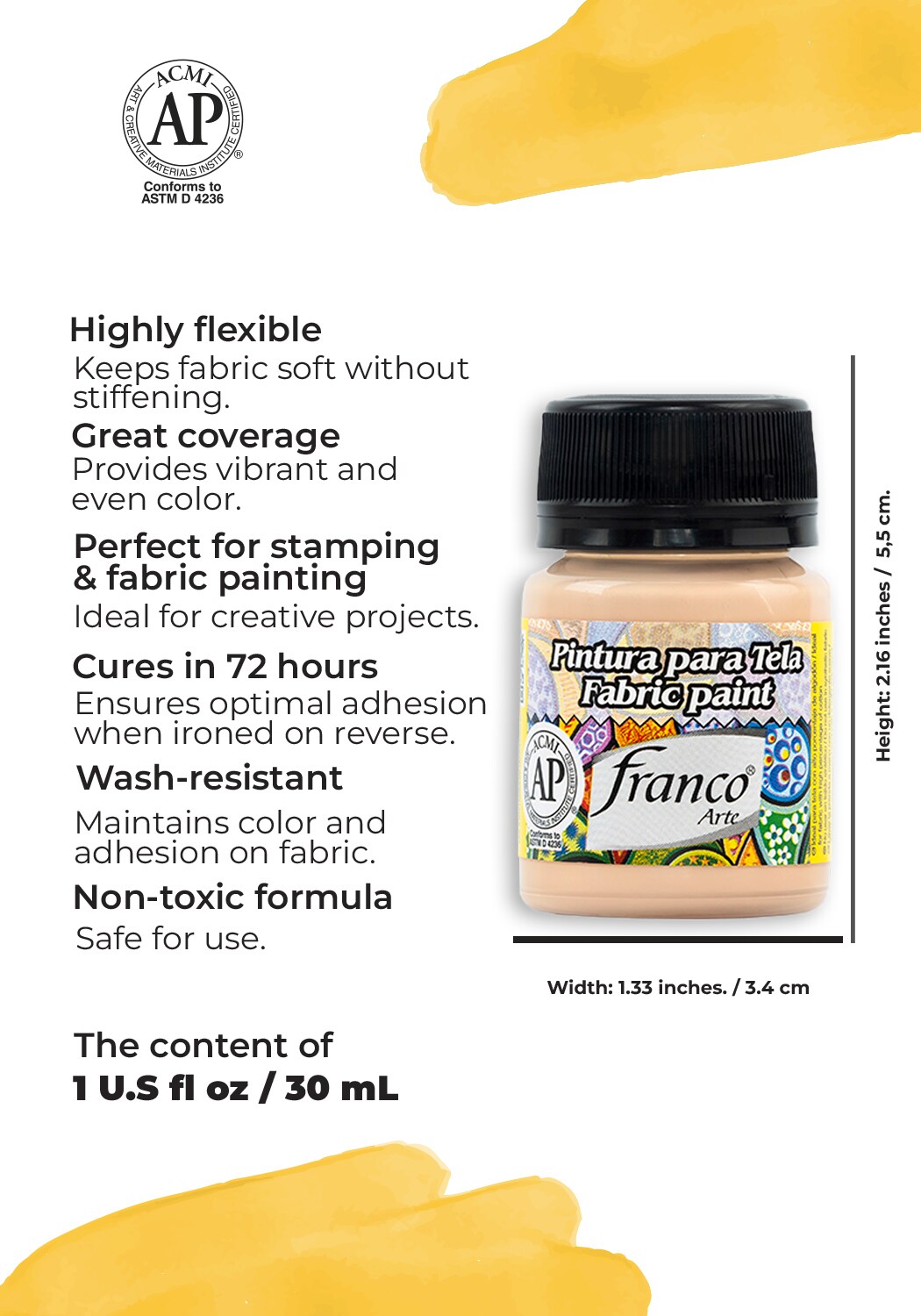 31004 Fabric Paint 1 U.S fl oz / Sand