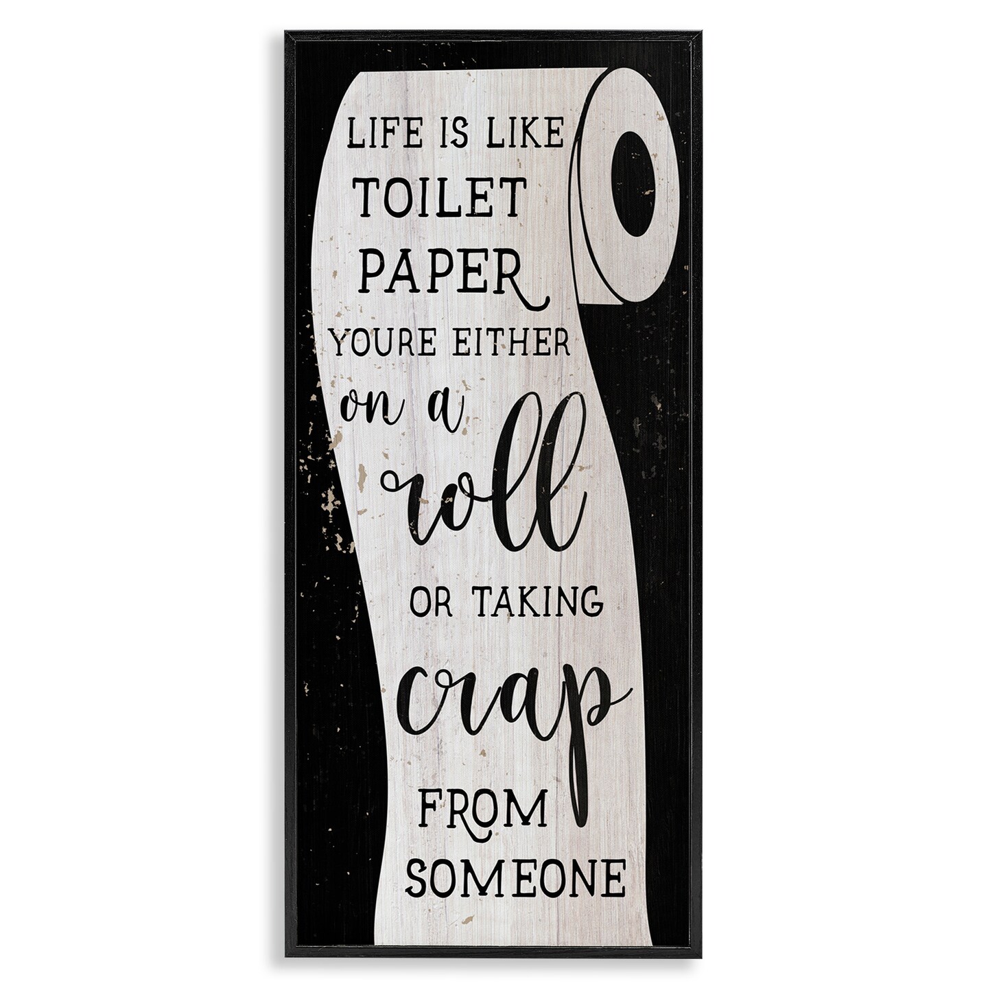 Stupell Industries Like Toilet Paper Funny Bathroom Framed Giclee Art