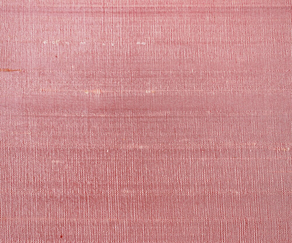 Red-White Silk Iridescent Dupioni Woven Fabric By the Yard