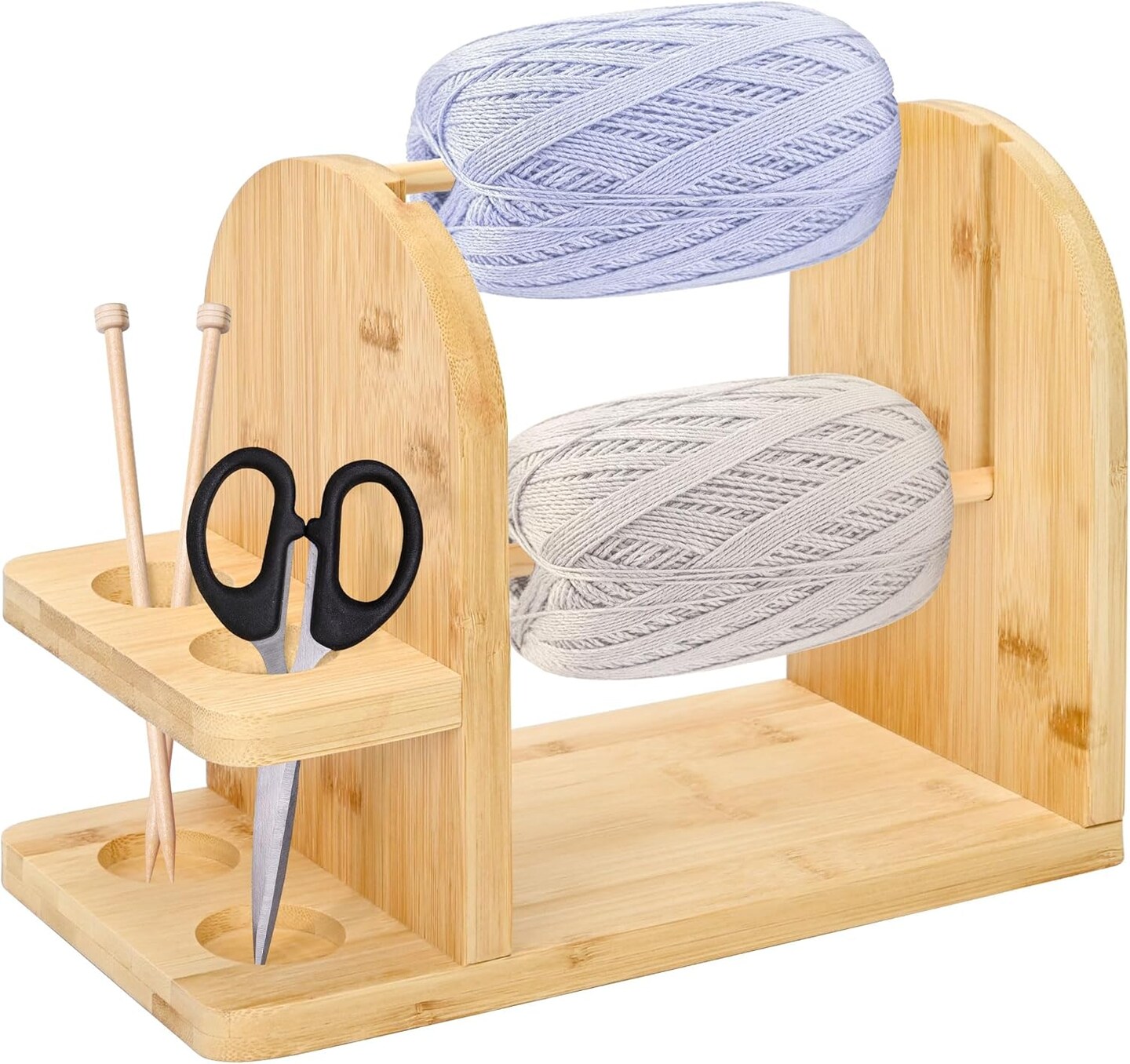 Wooden Yarn Holder for Knitting Crochet
