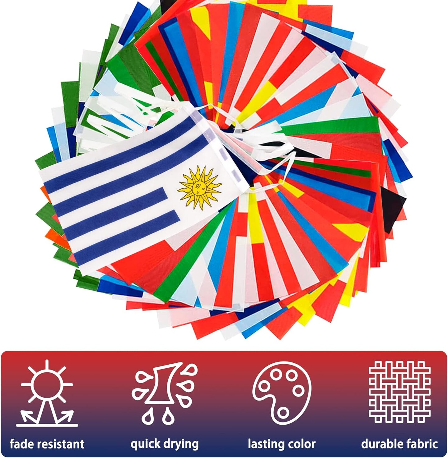 Hispanic Heritage Month - 21 Latin America Countries Pennant Banner (1 Pack)