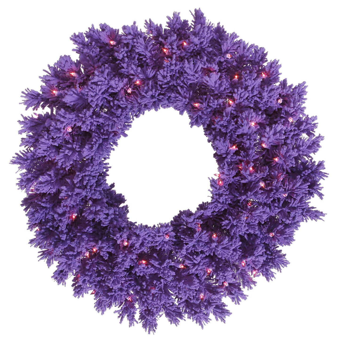 Vickerman 24" Flk Purple Wreath DuraL LED50Pr 150T - K168425LED