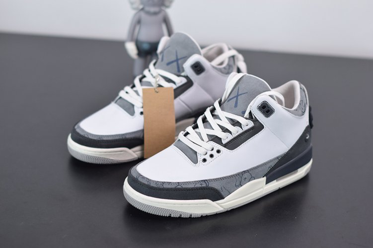 Bespoke IND x KAWS x Air Jordan 3 White Grey | MakerPlace by Michaels