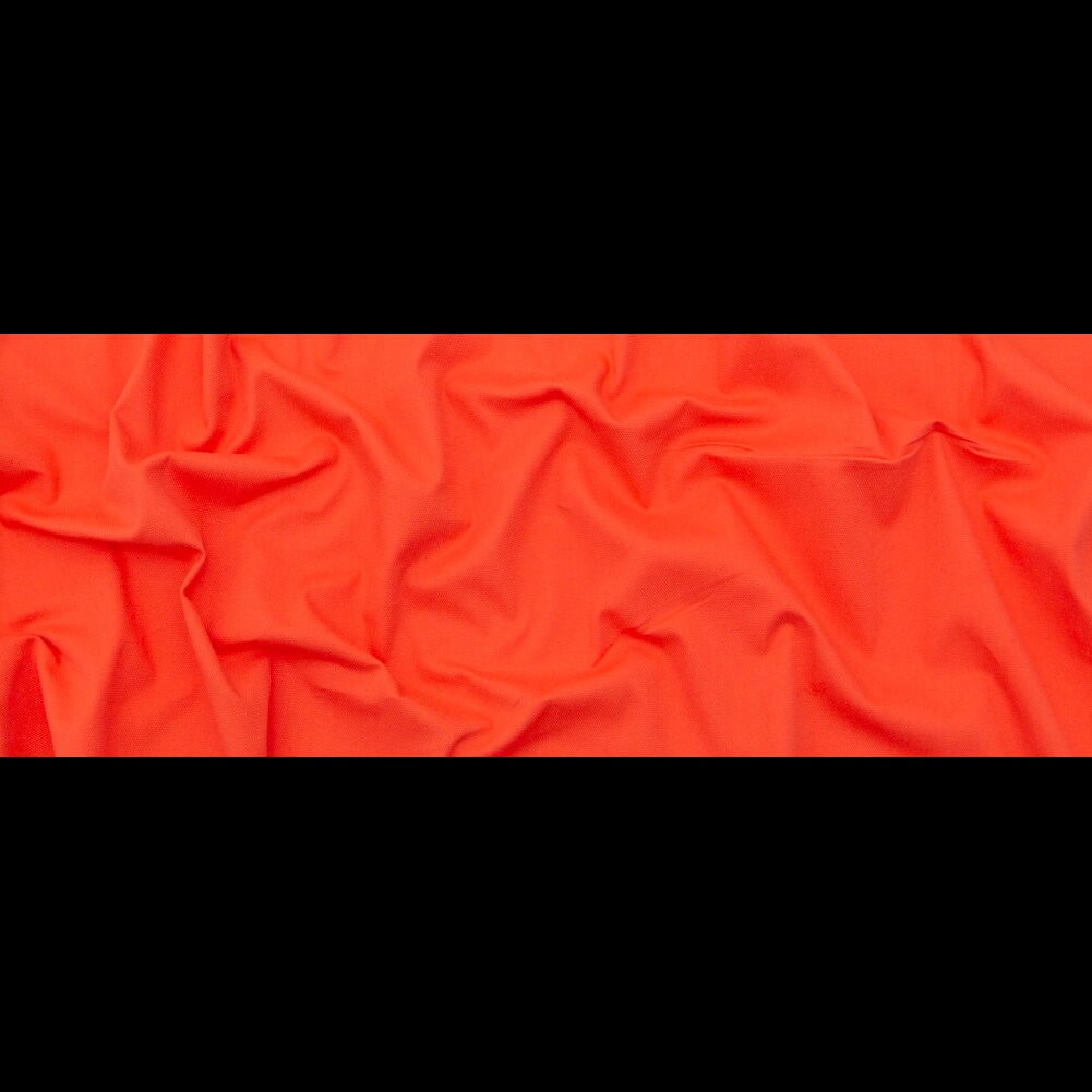 1 Yard Italian Hot Coral Stretch Cotton Pique Deadstock Fabric
