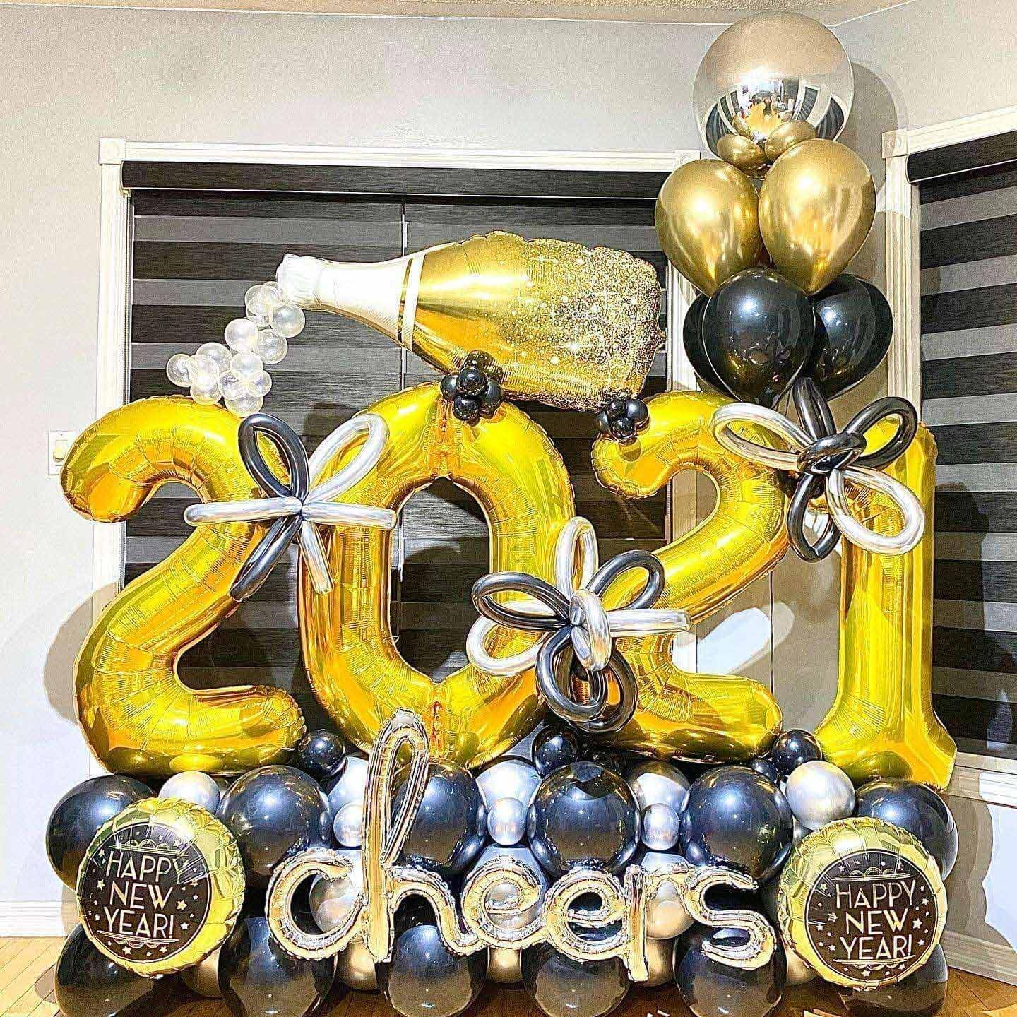 Gold 21 Number Balloons, 40 Inch Giant Number 21 Balloons Foil Mylar Helium Gold Number Balloons (Double Number Gold 21)