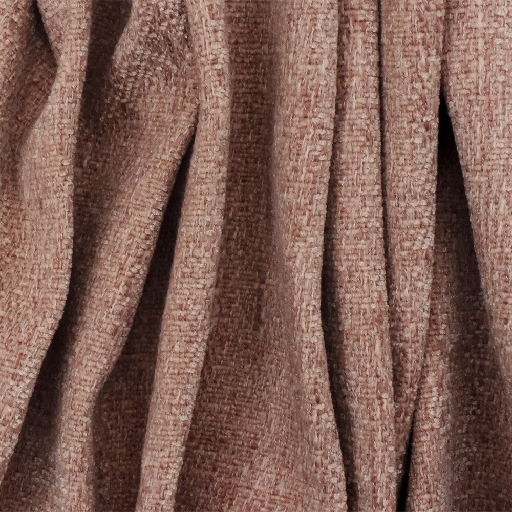 Pink-Beige Texture Poly Chenille Dobby Woven Home Decorating Fabric By the Yard