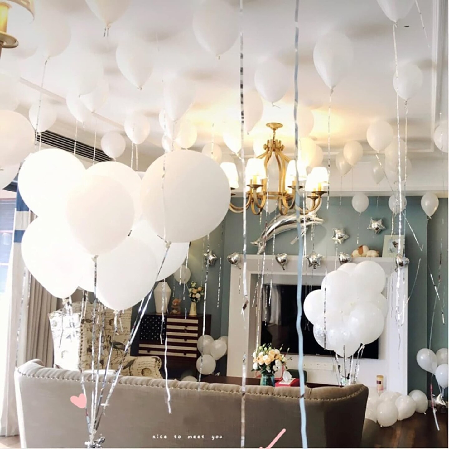 100 pcs Mini Thick Party Balloons (White) 1.5 x 0.9 x 0.5 inches