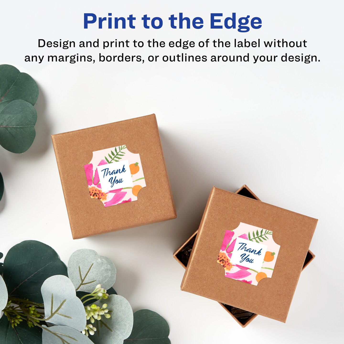 Avery White Square Scalloped Labels, 1-5/8&#x22; x 1-5/8&#x22;
