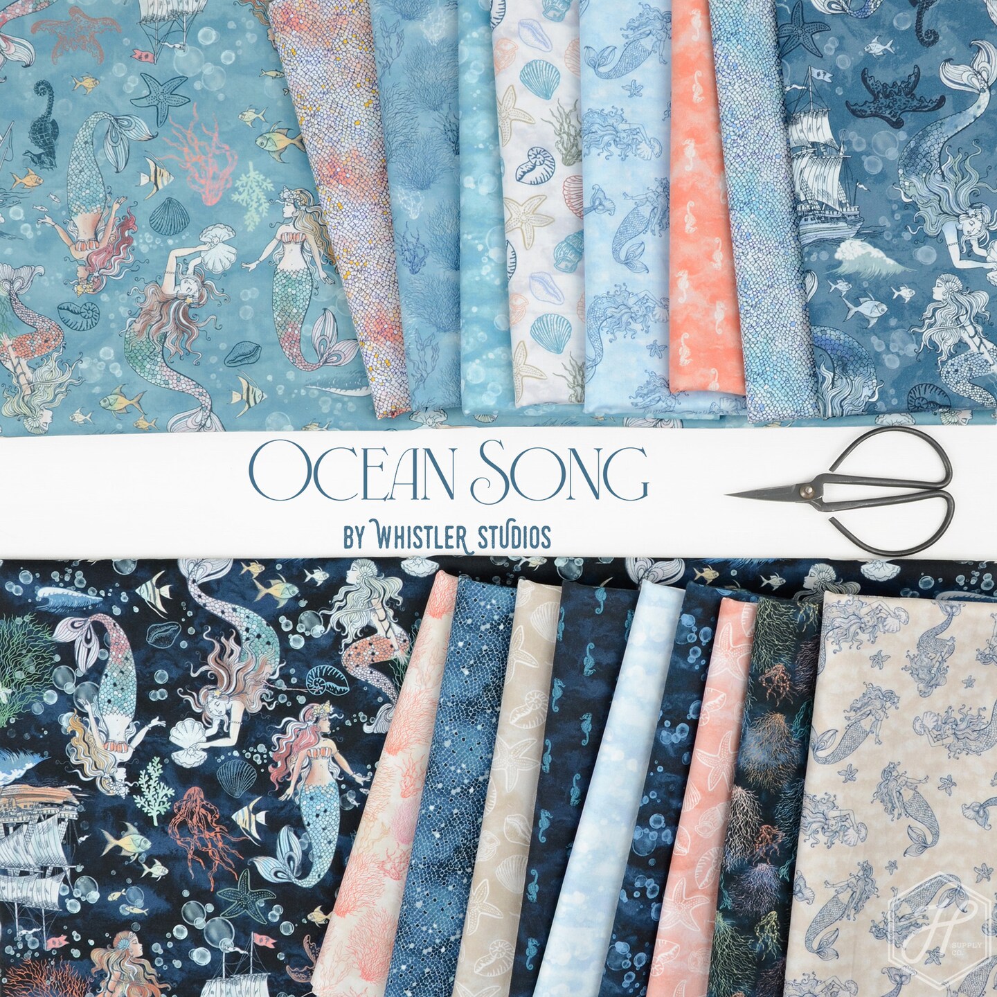Shell Collection in Cloud (54696-9) | Ocean Song | Whistler Studios | Windham