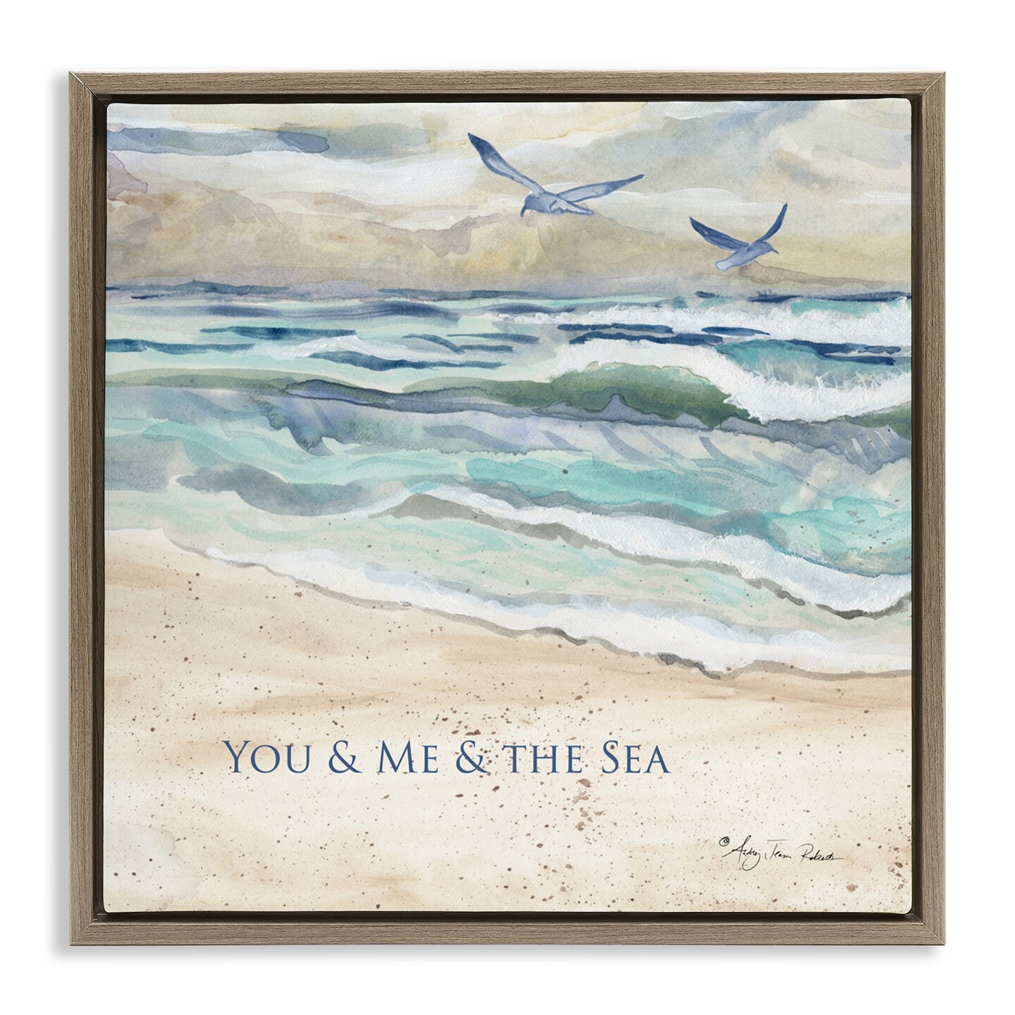 Stupell Industries Muted You Me & The Sea Floating Frame, design by ...