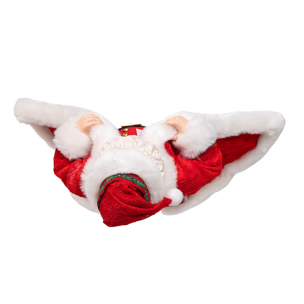 Kurt Adler 10.5-Inch Fabrich&#xE9; Santa with Gifts in Pocket.