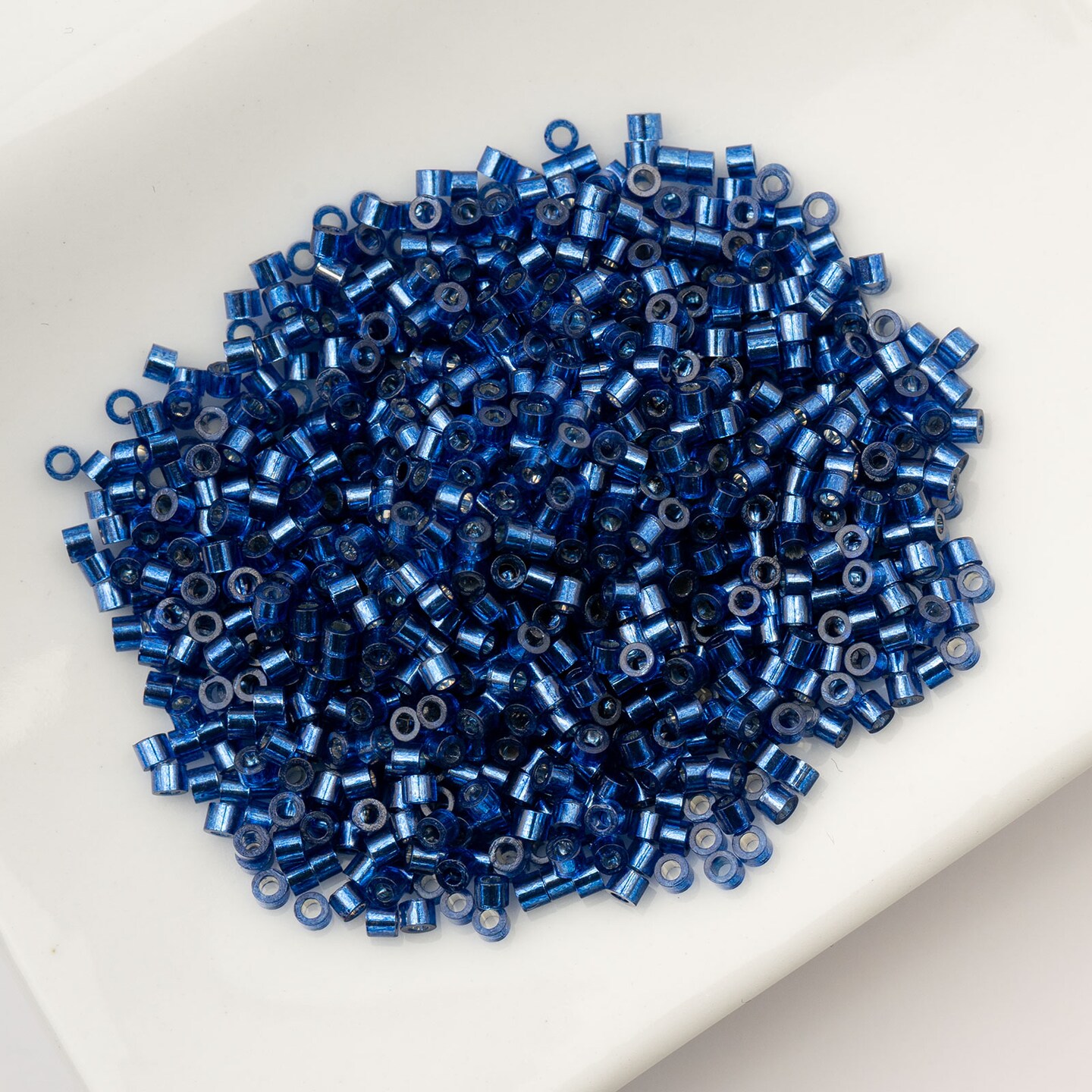 John Bead Silver Lined Cylin Beads 11/0 Glass Cylindrical Seed Beads, 25g