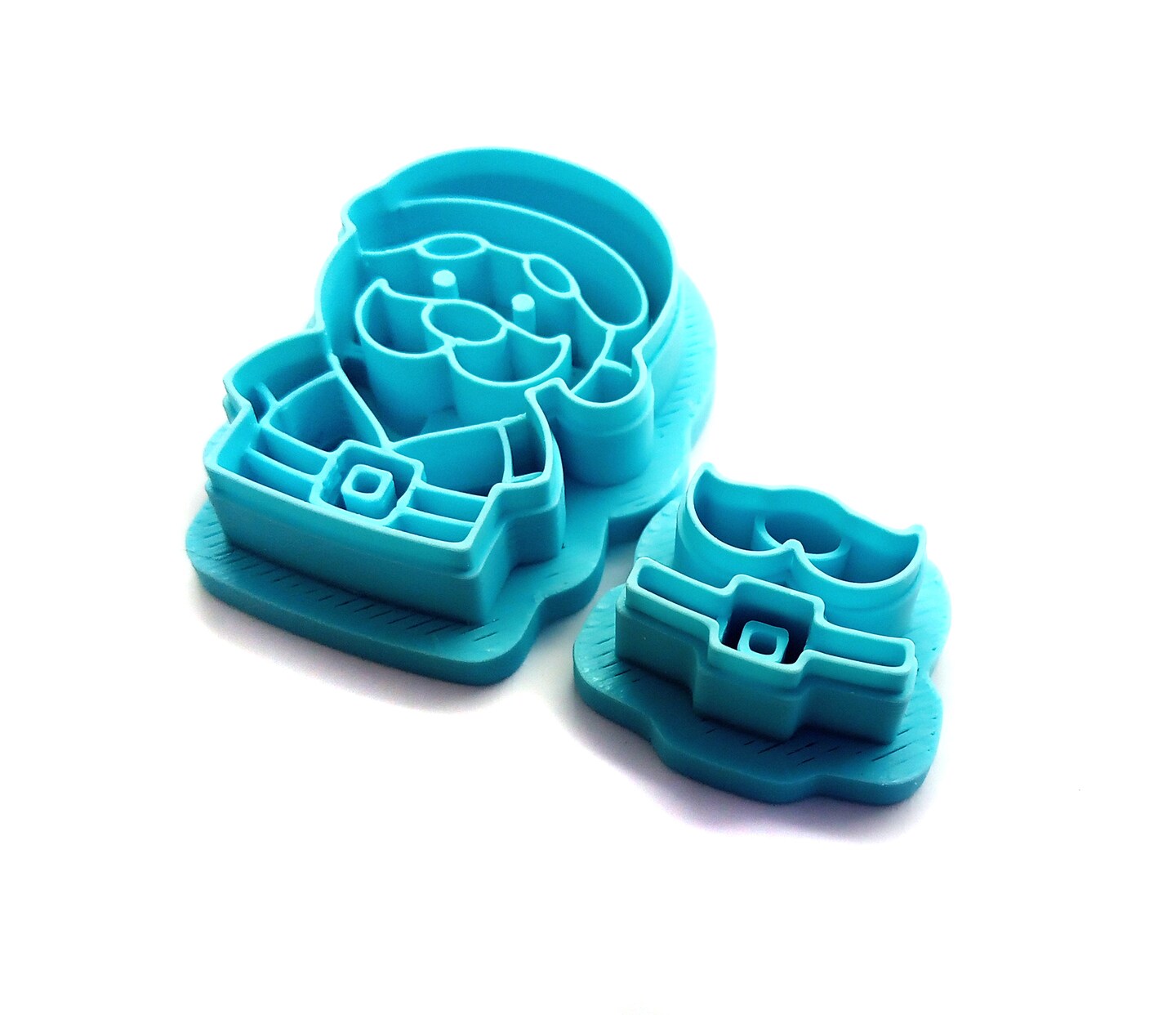 Cute Santa Claus Clay Cutter Set, 2 pc, Christmas Shapes, Adorabilities