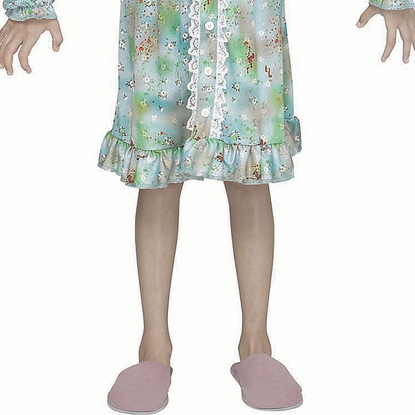 Girls Multicolored Polyester Nightmare Nightgown Costume Halloween Dress Outfit