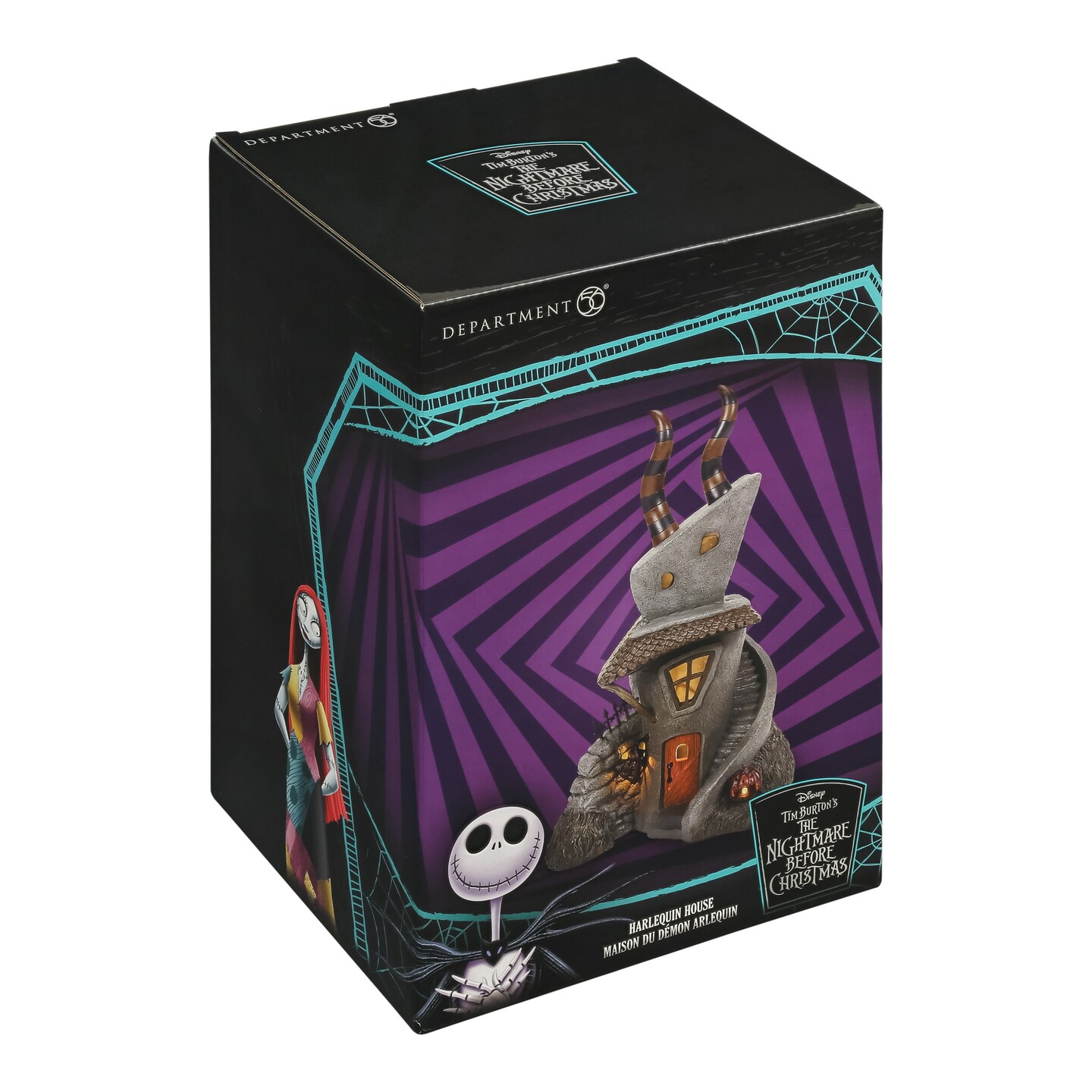 Department 56 Nightmare Before Christmas Village Harlequin House Lit Building Figurine 10.7in H