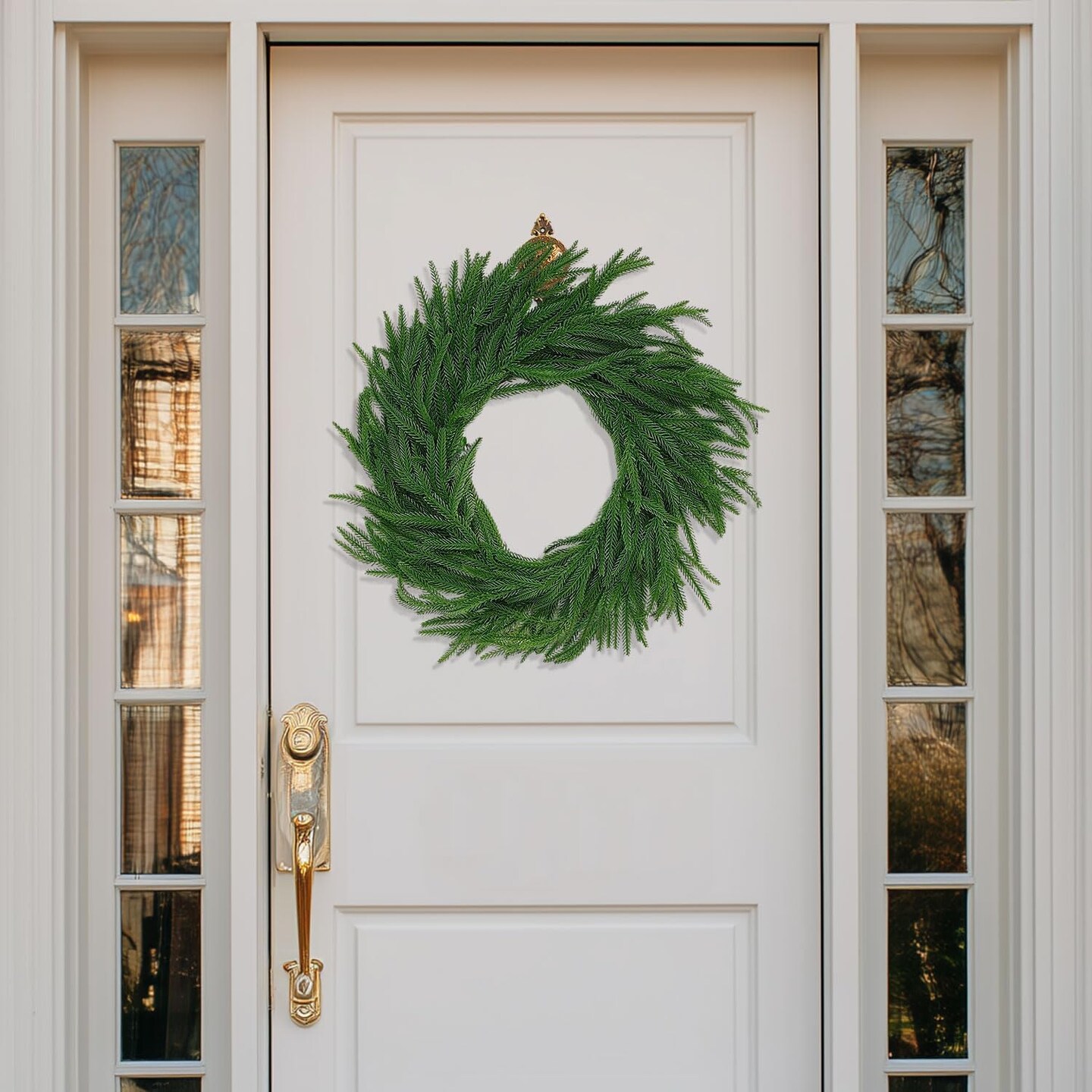 6 Ft 2 Pcs Artificial Norfolk Pine Garland (Green)