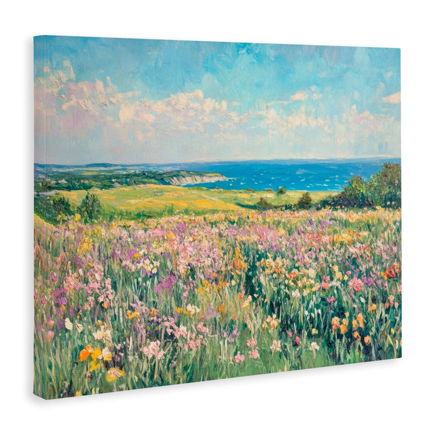 Stupell Industries Lilac Coast Seascape Canvas, design by Petal Prints Design