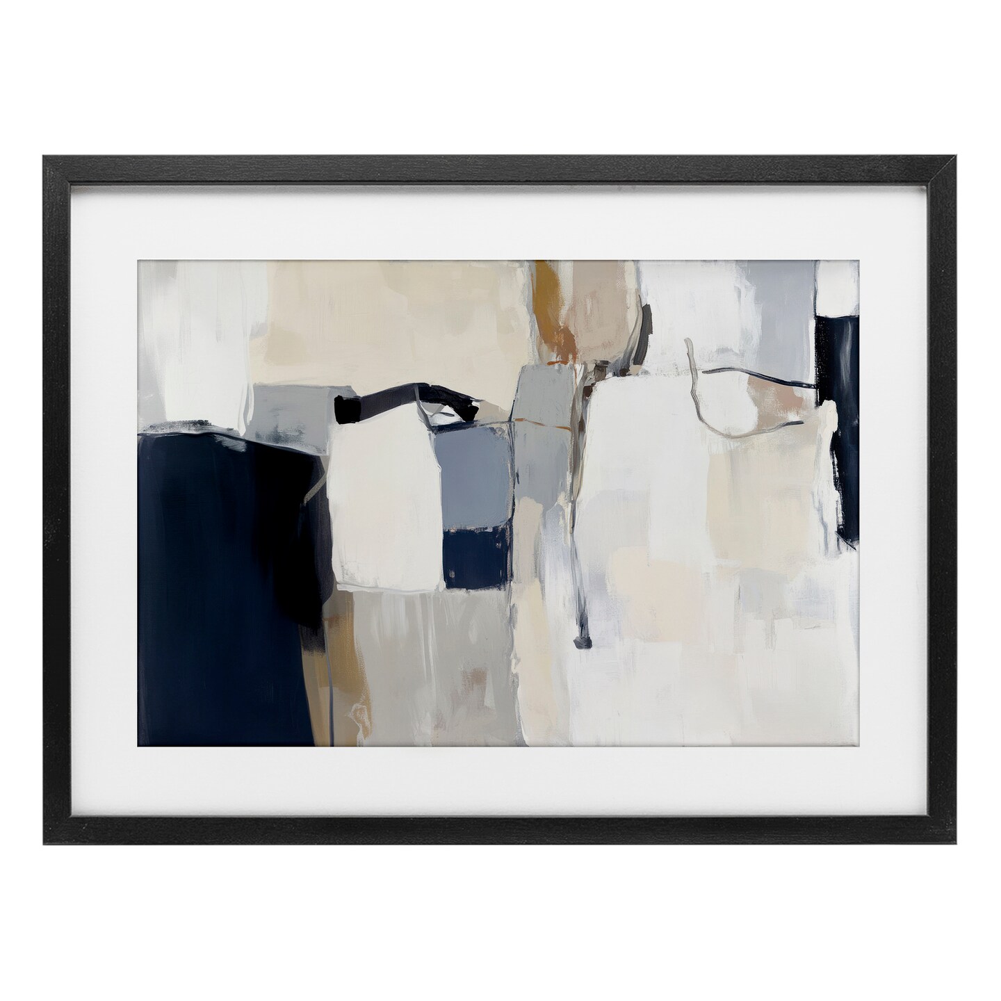 Stupell Industries Neutral Tapestry Abstraction Framed Print Under Glass, design by Irena Orlov