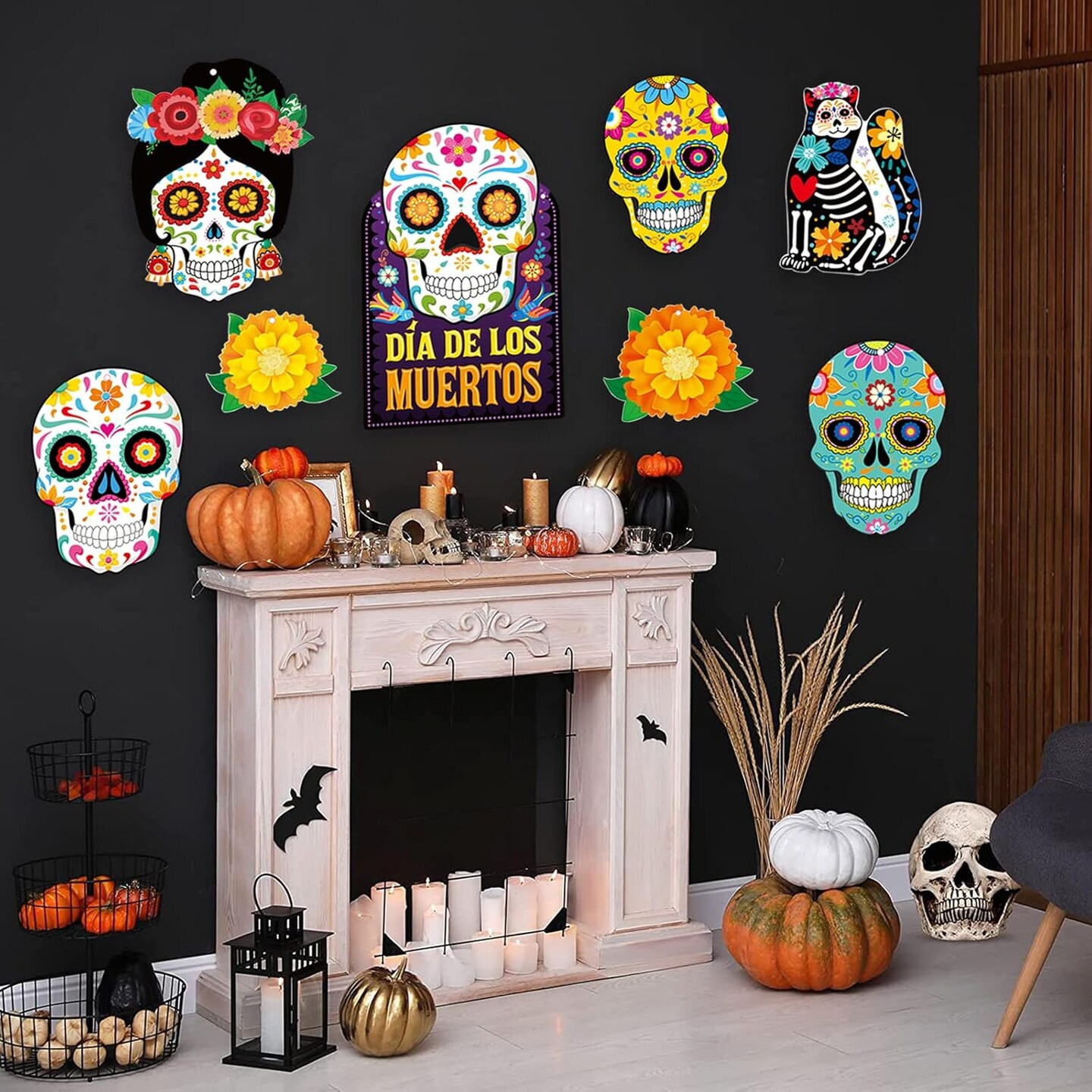 Dia De Los Muertos Decor Day of The Dead Decorations (Multi Color)