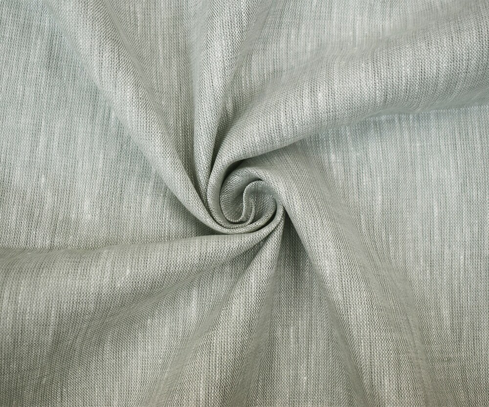 Gray-White Spence Bryson Slub Texture Irish Linen Chambray Woven Fabric By the Yard