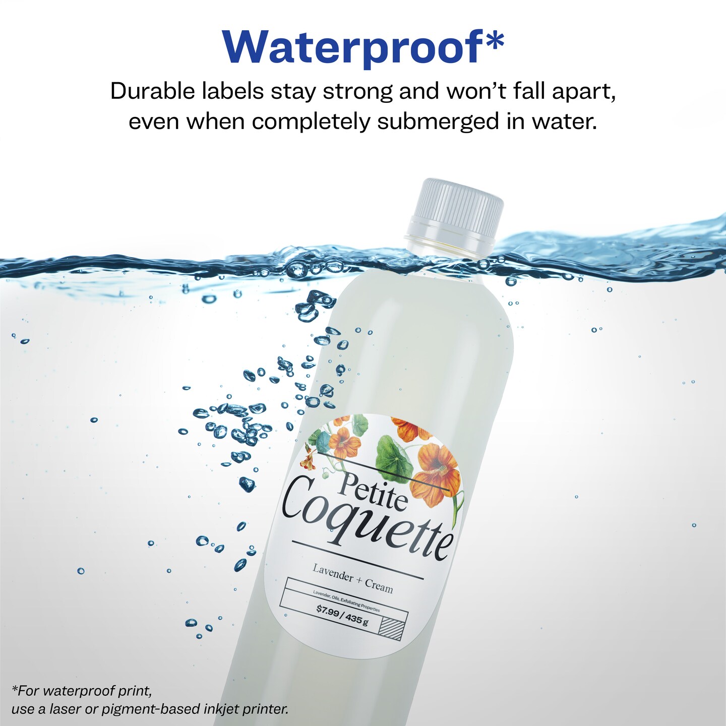 Avery Durable Waterproof Round Labels with Sure Feed, 3.5" diameter