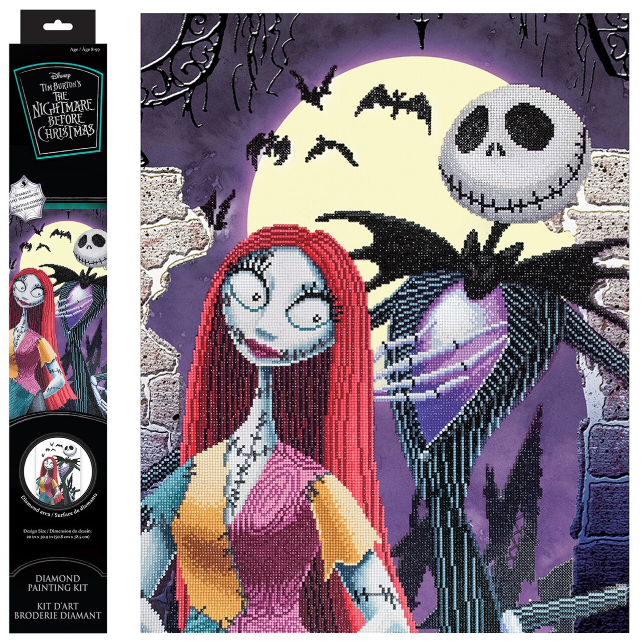 Diamond Dotz Jack &#x26; Sally Diamond Painting Kits for Adults - Diamond Art Kits a Relaxing Creative Craft Kit with Dotz Gems 12x12