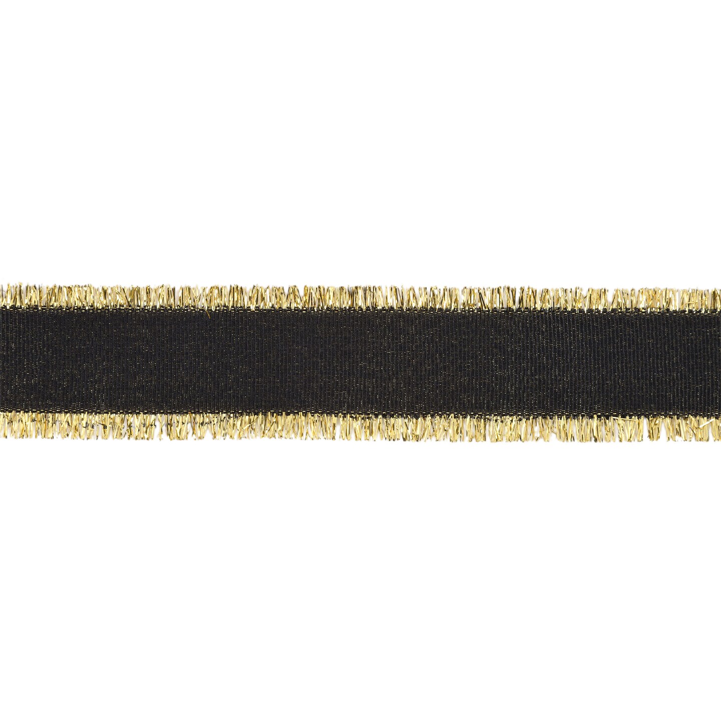 LaRibbons 1" Metallic Fringe Textured Grosgrain Ribbon | 25 Yard Roll