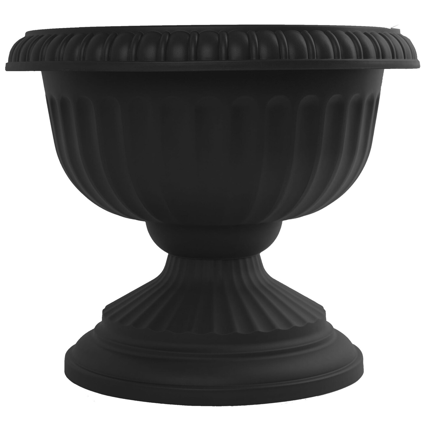 Bloem GU12-00 GU12-10 Grecian Urn Planter 12&#x22; Casper White, Black