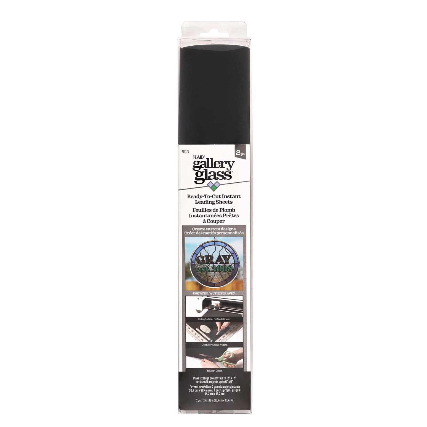 Gallery Glass Ready-To-Cut Instant Leading Sheets 12 in x 12 in - 20074